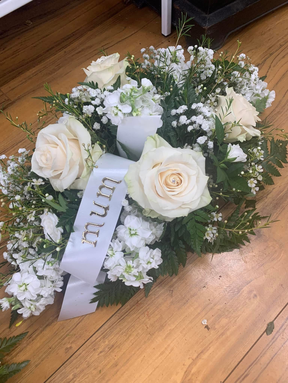 Personalised whites posie